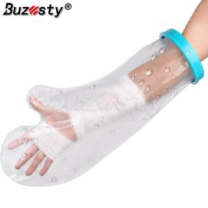 Buzesty 100% Waterproof Cover for Shower Kids Adult Foot Knee Ankle Leg Arm Elbow Cast Covers with Non-Slip Padding Bottom Watertight Cast Protector for Surgery Bandage Dressing Wound Reusable