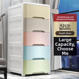 MOMIAN | Thick Children Plastic Drawer Cabinet Storage Box