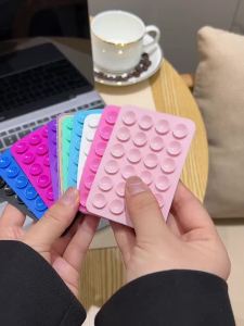 Heart Silicone Suction Cup Double Sided Holder For Phone Fixture Multifunctional Fixed Anti-slip Hands-Free Strong Grip Holder