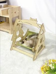 cat bed cat swing formaldehyde free Cat nest solid wood odorless 宠物秋千