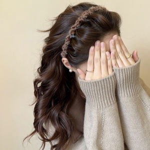 Colorful Crochet Hairband Womens New 2025 Daily Wear High Hairline Headband Face Wash Hairpin Hair Accessory Wave Pattern