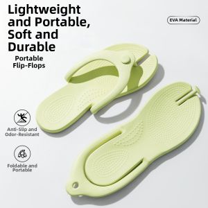 RUNROU | Foldable Portable Anti-slip Hotel Travel Bathroom Slippers