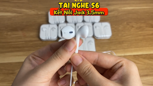 Tai Nghe Có Dây S6 - Cổng Cắm 3.5mm Tiện Lợi Kết Nối Với Mọi Dòng Điên Thoại - Chống Ồn Hiệu Quả - Giá Cực Rẻ