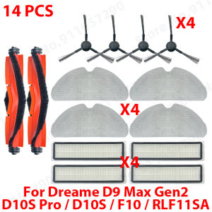 For Dreame D9 Max Gen 2 / D10S Pro / D10S / F10 / RLF11SA Spare Parts Main Brush Filter Mop Rag Accessories