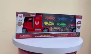 TOYSTAR - 666-11K Bộ mô hình xe ô tô chuyên chở gồm 6 ô tô (KT 42.5x9.5x15cm)