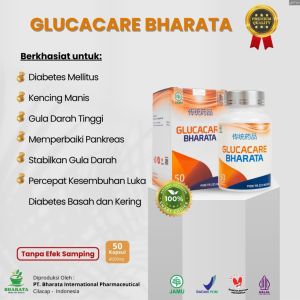 GLUCACARE BHARATA Obat Herbal Kencing Manis Diabetes Mellitus Basah Kering Menormalkan Gula Darah