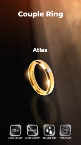 Emrys Simple Ring ATLAS Real Titanium Anti Karat Cincin Titanium Pria Wanita