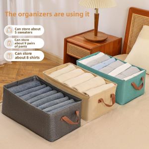 MONLEYTA | Large Capacity Oxford Cloth Foldable Clothes Storage Box Home Wardrobe Clothing Organizer Box Fabric Storage Solution