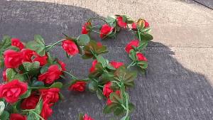 1PC Artificial Roses Flowers Wedding Home Room Decora Valentines Day Festival Garden Yard Arch Rattan DIY Gift Fake Plants Vine