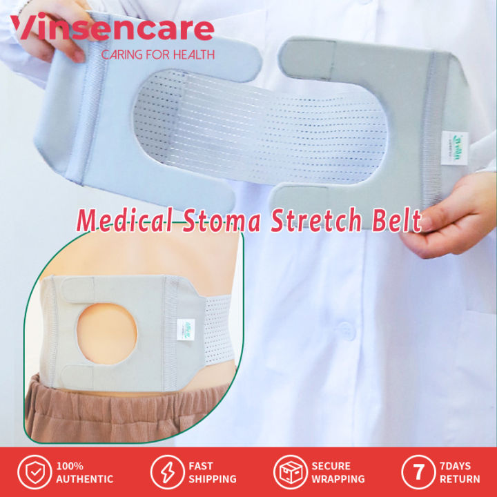 Vinsencare 1PC Abdominal Belt Stoma Belt Stoma Hernia Beside Stoma Abdominal Belt Stoma Special Abdominal Belt for Civil Air Defense Hernia Colostomy Medical Ostomy Support Belt
