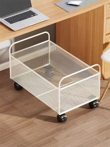 Portable Multi-Layer Book Bag Storage Rack Iron Material Easy to Move Bookshelf for Home Dormitory under Table Placement