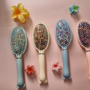 Lược Chải Tóc Gỡ Rối Massage Da Đầu Hình Bầu Dục 4 màu