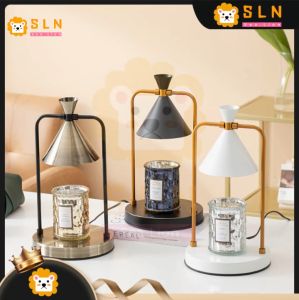 【Fast delivery】Scented Candle Warmer Lamp Electric Candle Burner Heater Battery Melting Wax 2/3 Wick Candle Cute Fragrance Malaysia 3 Pin Plug Dimmable Adjustable Brightness Night Sleep Bedroom Bedside Table Desk Decoration Gift European Style creative