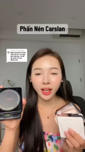 Phấn phủ nén mịn lì kiềm dầu đều màu da Carshlan Black Magnet Soft Mist Powder 8g