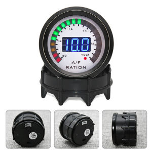 RYSJM | 2 in 1 Digital Air Fuel Ratio Gauge with Narrowband O2 Oxygen Sensor for 12V Car Voltmeter LED Digital Racing Car Gauge