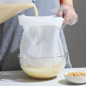 100 Mesh Kitchen Drawstring Filter Bags Portable Reusable Soy Juice Milk Coffee Fine Mesh Strainer Bag Drain Out Water for Food Residue