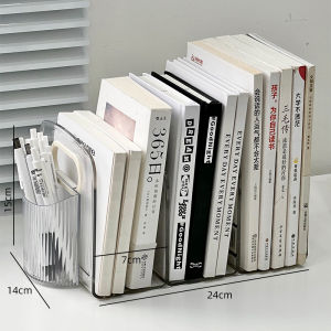 Office A4 File Frame Document Holder Stand Desktop Organizer Plastic Storage Box Vertical Book Placement Shelf Business Supplies