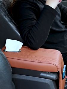 คาร์เซ็นเตอร์คอนโซลที่เท้าแขนพร้อมกระเป๋าเก็บและกล่องเนื้อเยื่อหนังและเมมโมรี่โฟมคาร์ที่เท้าแขนสำหรับรถยนต์ SUV รถบรรทุก