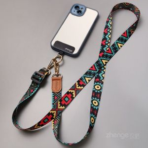 Long Wide Version Mobile Phone Lanyard Crossbody Traveling Hiking Bag Multifunctional Creative Neck Strap Colorful Painted Cloth
