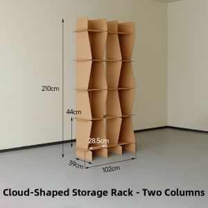 SHIBAZHI | Wavy Paper Display Shelving Unit