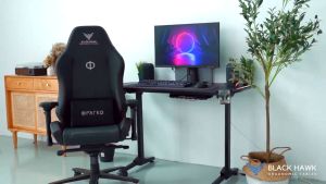 Black Hawk RGB Gaming Desk/Gaming Desk/Gaming Table/Computer Table (E-sports Desk/Table) Carbon