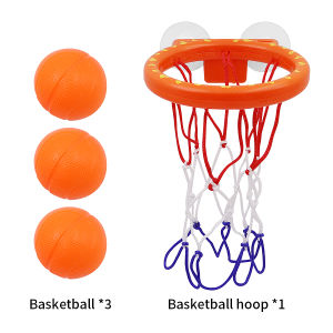 Childrens non perforated basketball hoop indoor basketball throwing rack toy water play ball toy mini basketball hoop+3 ball