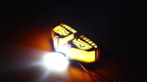 KEVANLY | 1X 12V-24V Super Bright Demon Eye Dynamic Flowing LED Taillight LED Truck Side Marking Warning Light Direction Indicator Blinker