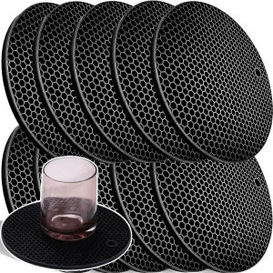 12pcs Multifunctional Silicone Pot Pad Holder / Kitchen Insulation Placemats / Round Anti Slip Table Mat for Hot Dishes
