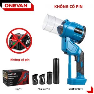 Máy Thổi Khí Điện Không Chổi Than ONEVAN 5000W 38000 Vòng/phút Không Dây Dùng Cho Pin Makita 18V Dụng Cụ Làm Sạch Tốc Độ Cao