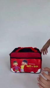 Upin & Ipin Bag  versi raya  Tupperware (zipper bunga es)