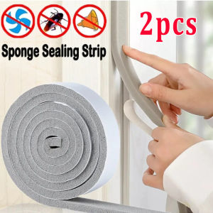 2PCS Soundproof Foam Tape Door Window Windproof Noise Sealing Strips Self Adhesive Weather Stripping Hardware Accessories 2M