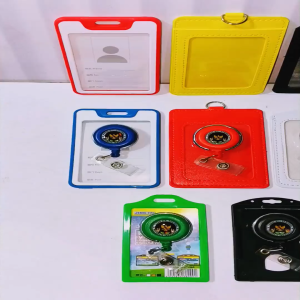 Gantungan Yoyo Id Card Putar Stainless BGN : Badan Gizi Nasional + Tempat/Holder Id Card