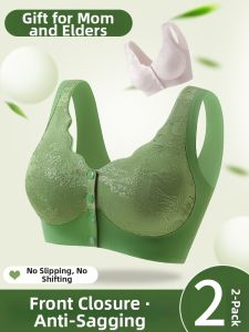 QIANLINGMEI | Thin Soft Support Lifting Vest-style Front-clasp Bra For Women