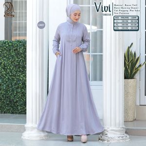 VIVI DRES #1 & #2 - DRES KEKINIAN BY ANNAIRA.ID || MAT RAYON TWILL || KANCING DEPAN (BUSUI FRIENDLY)
