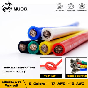 6 Colors Silicone wire Ultra soft Electric Cable For Working Speaker Audio Insulation Battery Wring 17AWG 15AWG 13AWG 11AWG 9AWG