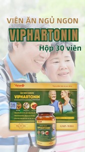 Viên Ăn Ngủ Ngon Viphartonin - Bí Quyết An Thần Bổ Trí Não Tái Tạo Năng Lượng Hộp 30 Viên
