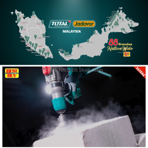 TOTAL Tools 20V 3 in 1 Limited edition COMBO kit Cordless Impact Drill 96Nm Rotary Hammer ∅28mm Impact wrench 1350Nm - TOSLI250281