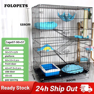 Free Gift: FOLOPETS Heavy Duty Pet Cage Cat Dog 2/3/4 Layers Large Carrier Easy Assemble Foldable