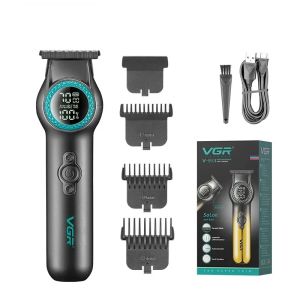 VGR | VGR Hair Trimmer Professional Hair Cutting Machine Electric 8000 RPM Rechargeable Hair Clipper LED Display Trimmer for Men V-990