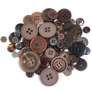 50g/pack Colorful Round Resin Buttons Assorted Sizes Bulk Buttons For DIY Handmade Scrapbook Crafts Sewing Clothing Accessories