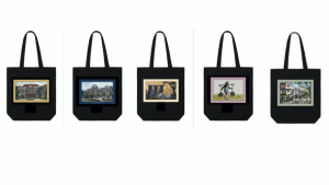 Uniquely Singapore Canvas Tote Bag - National Museum of Singapore by local artist Joanna Wong.