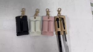 OUHOE | Double Portable Pen Holder For Lanyard Anti-Lost Pen Holder For Badge Keychain Pocket Lanyard Pen For Nurses Courier Clerk