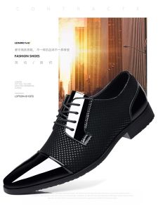 Genuine Soft Leather Shoes Casual Style Mens Pointed Toe Business Formal Spring Autumn Lace up Large Size Youth Shoes