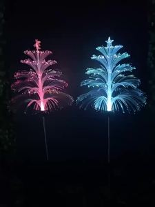 7 Colors 5 Layer Solar Jellyfish Light LED Fiber Optic Lights Outdoor Waterproof Decor Lamp for Garden Lawn Patio