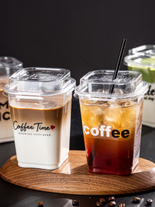 Vinland | Portable Transparent Square Food Grade Plastic Cup