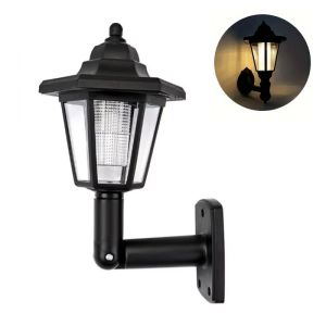 Hlinkey 2pcs retro hình lục giác Đèn tường năng lượng mặt trời ngoài trời không thấm nước IP65 LED Đèn lồng ngoài vườn 1000mAh pin cổ điển phong cách Châu Âu Đèn treo tường cho sân
