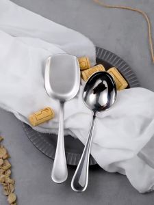 4/1Pcs Stainless Steel Spoon Thicken Long Handle Soup Spoons Self-Service Spoon Colander Home Kitchen Tableware Cooking Utensils