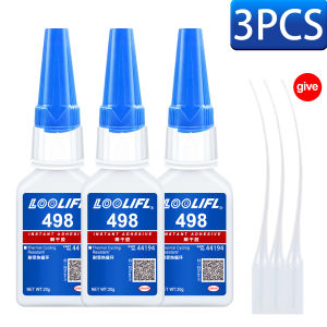 LOOLIFL | LOOLFIL Super Glue 498 Industrial Quick-Drying Glue Strong Instant Adhesive For DIY Handmade Metal Plastic Wood Repair Use 20ML