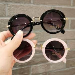 Korean Style Kids Sunglasses: Round Metal Frame Sunscreen Glasses for Boys & Girls Ages 2-8