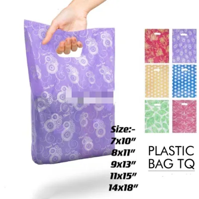 Thank You Bag Gift Bag Plastic Bag TQ Bag 7x10 8x11 9x13 11x15 14x18 (Random Color Pick)